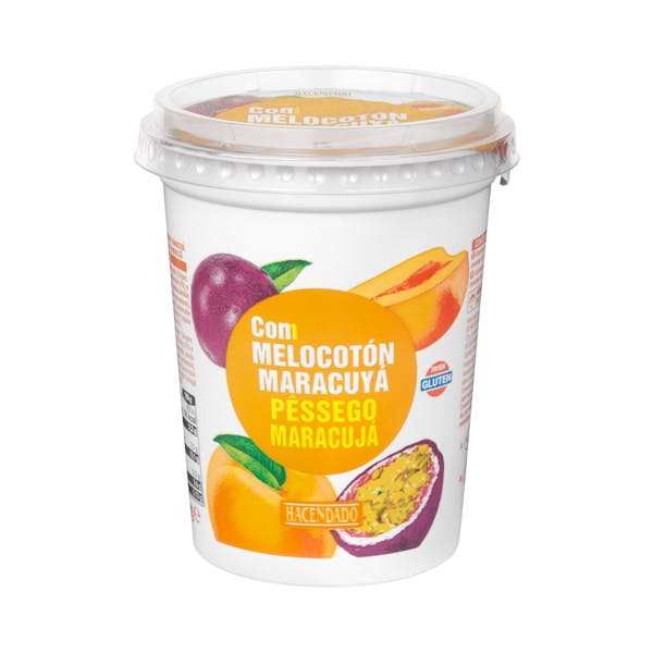 Imagen de Yogur cremoso Hacendado con melocotón y maracuya