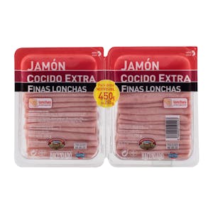 Jamón cocido extra Hacendado finas lonchas