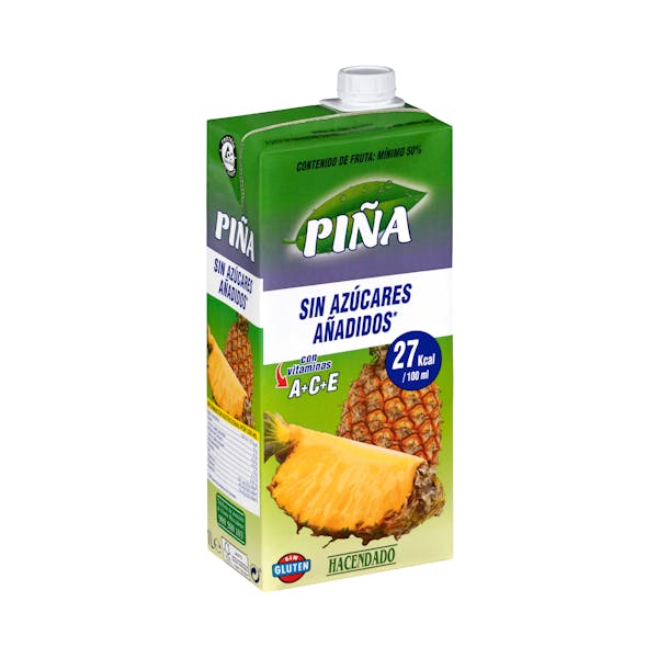 Bebida de piña Hacendado sin azúcares añadidos