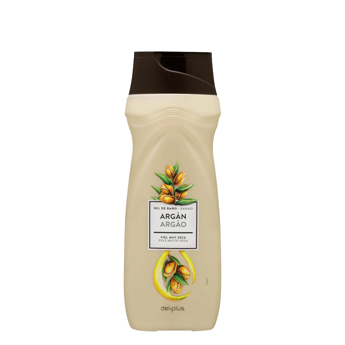 Gel de baño argán Deliplus piel muy seca – Mercadona – صورة إعلانية للمنتج