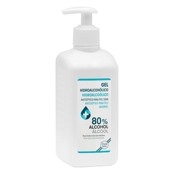 Imagen de Gel hidroalcohólico 80% alcohol Deliplus antiséptico sin aclarado