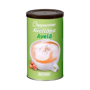 Café soluble cappuccino sabor a avellana Hacendado