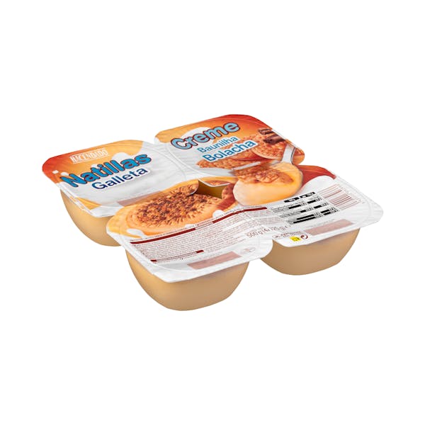 Imagen de Natillas sabor vainilla con galleta Hacendado