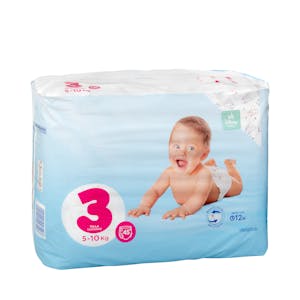 Pañales Bebé Talla 3 de 5-10 Kg Deliplus 45 UD