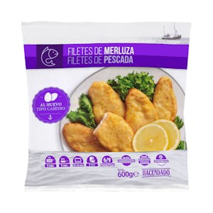 Filetes de merluza al huevo Hacendado ultracongelados