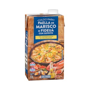 Seafood paella and fideuà stock with sofrito Hacendado