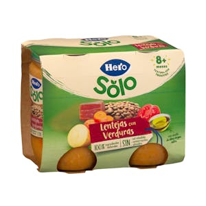 Papilla lentejas con verduritas Hero Solo recetas caseras +8 meses