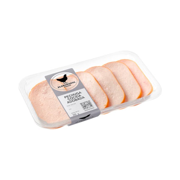 Filetes de pechuga de pollo adobada cocida