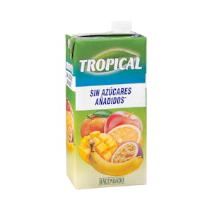 Bebida tropical Hacendado sin azúcares añadidos