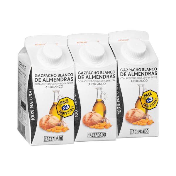 Imagen de Gazpacho blanco de almendras Hacendado con ajo blanco