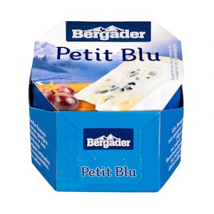 Queso blando Petit Blu blanco y azul Bergader
