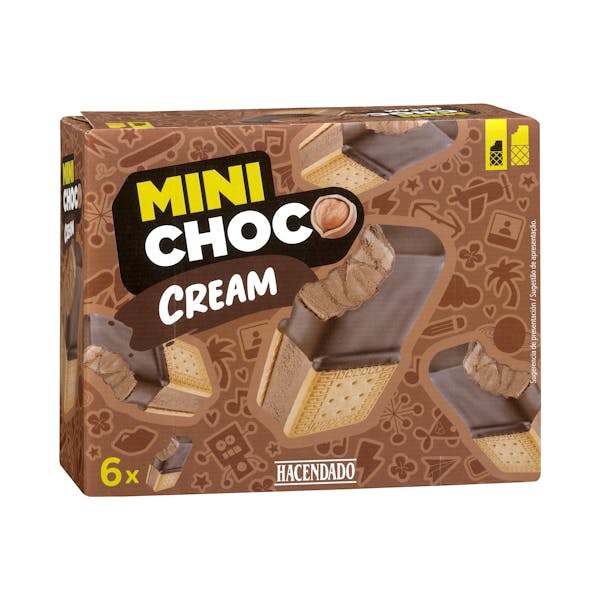 Mini helado sándwich choco cream Hacendado 0.51l