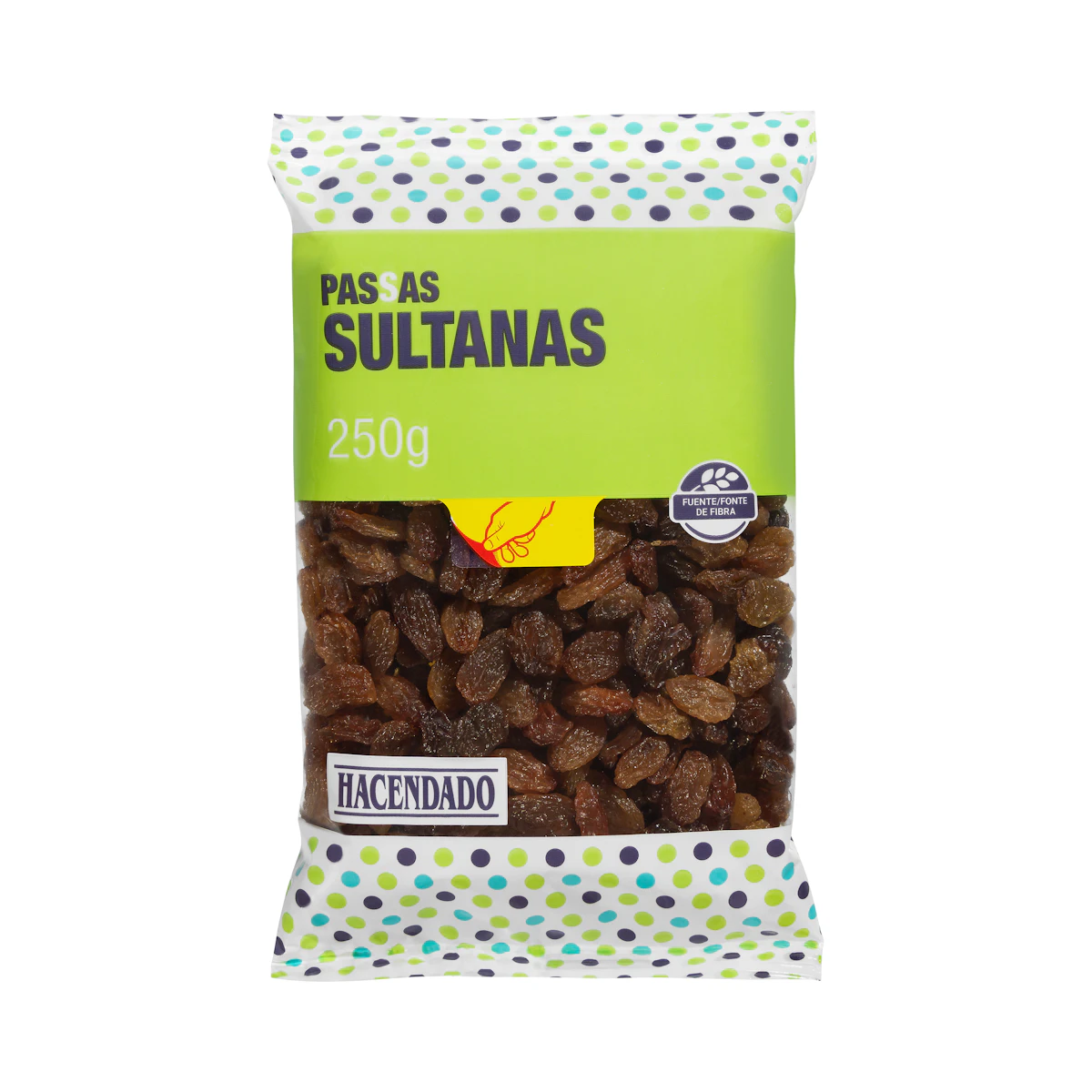 Pasas sultanas sin semillas Hacendado – Mercadona – صورة إعلانية للمنتج