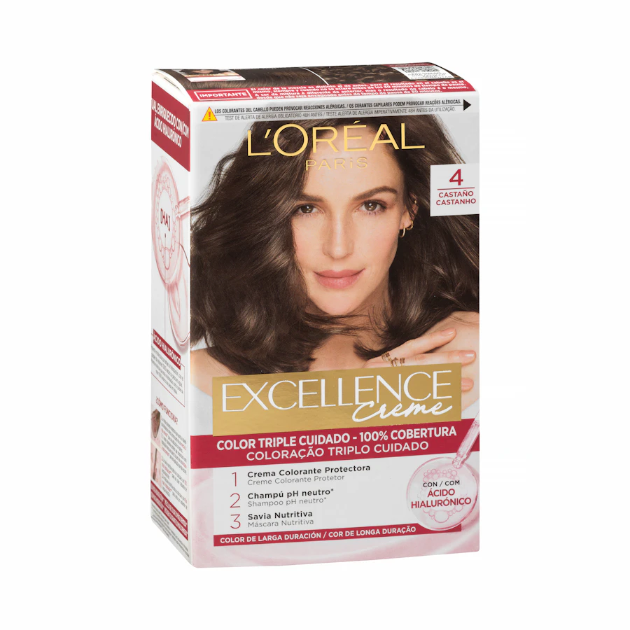 Coloración permanente 4 castaño Excellence Creme – Mercadona – صورة المنتج
