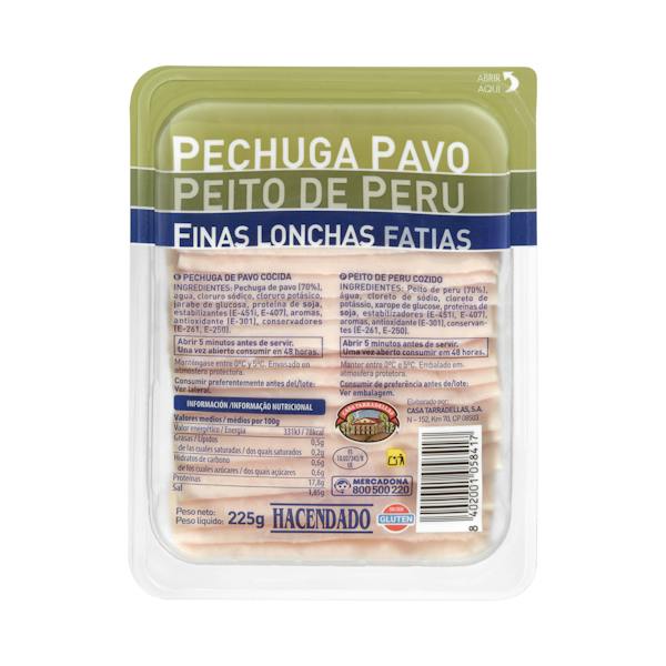 Pechuga de pavo Hacendado finas lonchas