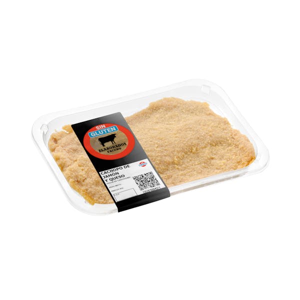 Cachopo de vacuno con jamón y queso sin gluten