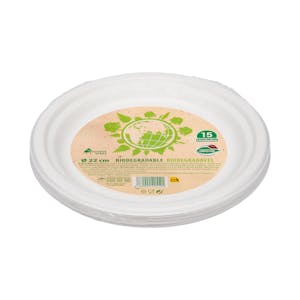 Plato llano biodegradable Bosque Verde