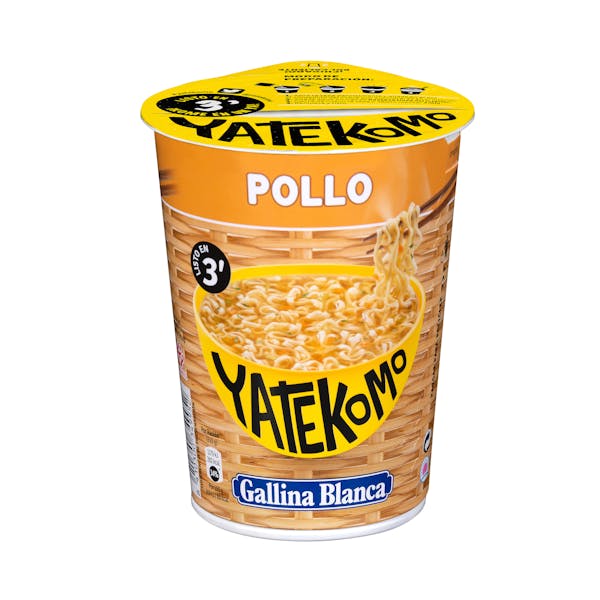 Fideos orientales Yatekomo sabor pollo Gallina Blanca