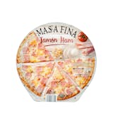 Pizza masa fina jamón Hacendado ultracongelada