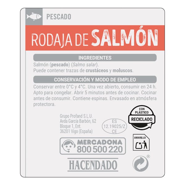 Rodaja de salmón