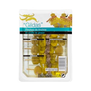 Banderillas gildas Hacendado pinchos de anchoa