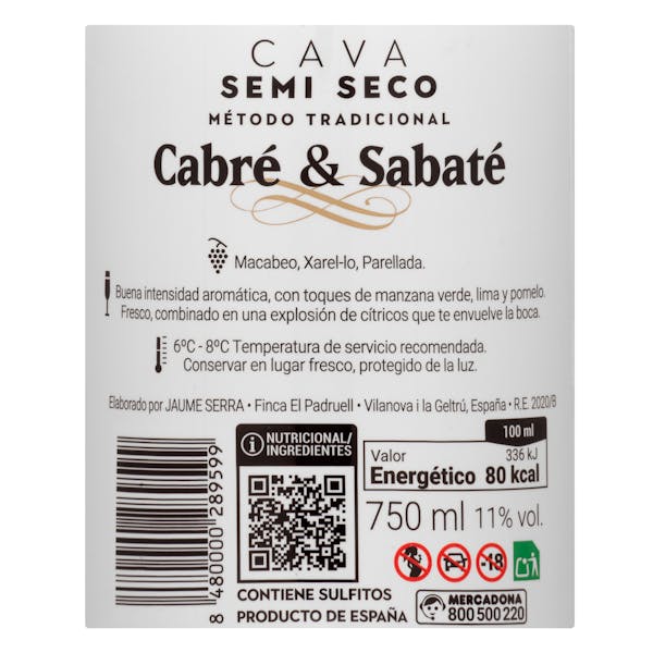 Cava semi seco Cabré & Sabaté Ice