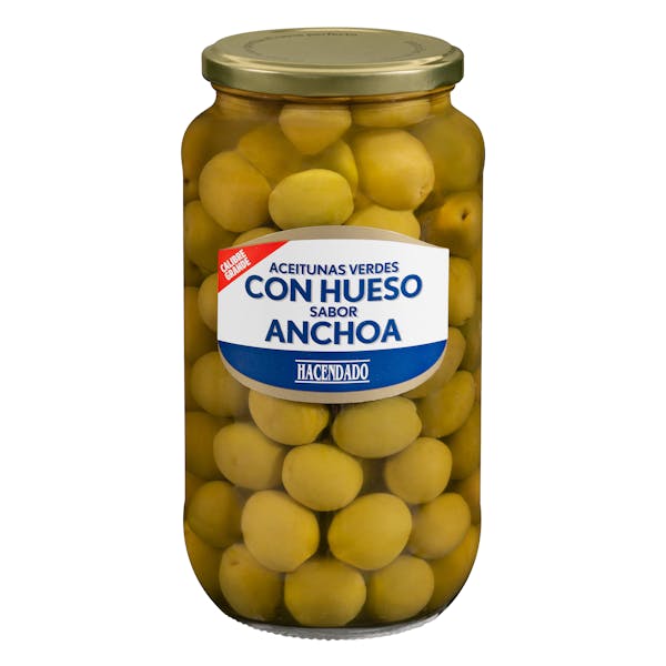 Aceitunas verdes con hueso Hacendado sabor anchoa