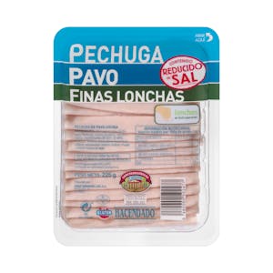 Pechuga de pavo bajo en sal Hacendado finas lonchas