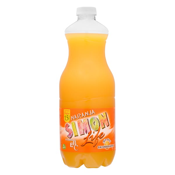 Refresco de naranja Simon Life sin gas