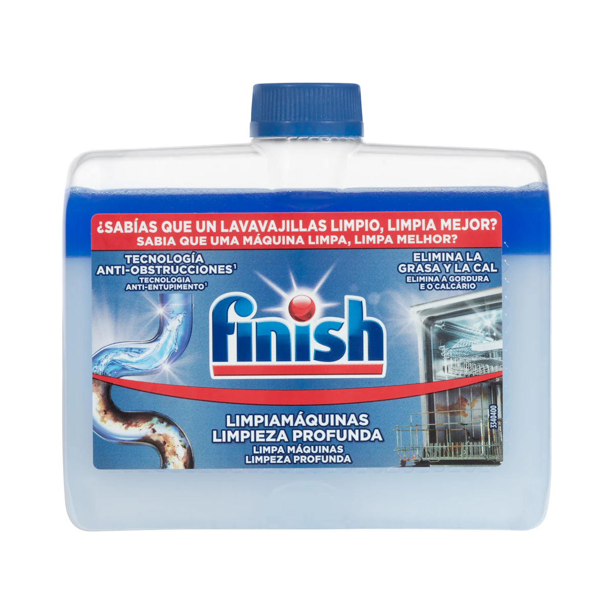 Limpiamáquinas lavavajillas Finish líquido – Mercadona – صورة إعلانية للمنتج