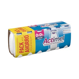 Bebida láctea natural Actimel 0% MG 0% azúcares añadidos baja un 17% en Mercadona