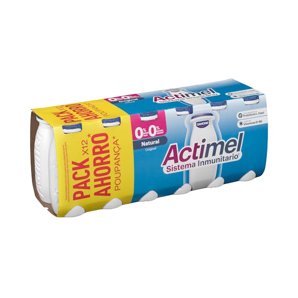 Imagen de Bebida láctea natural Actimel 0% MG 0% azúcares añadidos