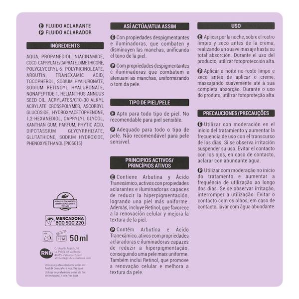 Etiqueta / ingredientes