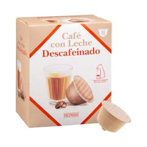 Café con leche en cápsula descafeinado Hacendado