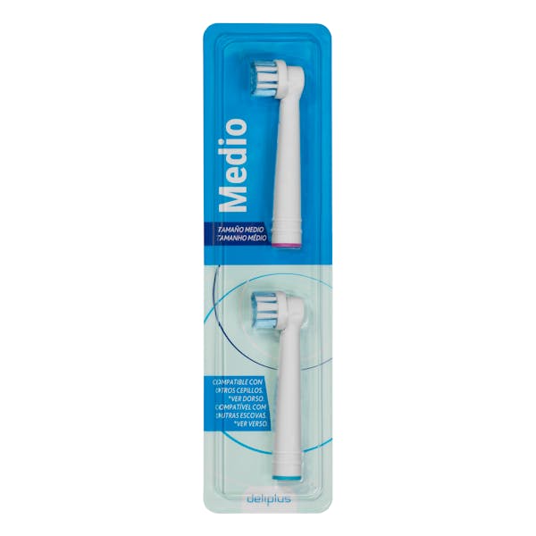 Imagen de Recambios cepillo dental Eléctrico Deliplus tamaño medio