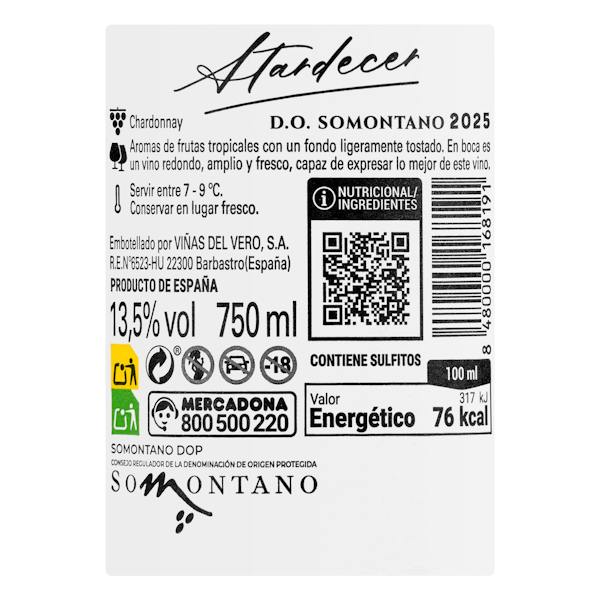 Etiqueta / ingredientes