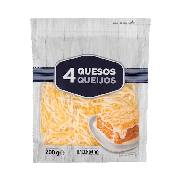 Imagen de Queso rallado 4 quesos Hacendado
