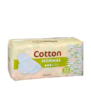 Cotton normal pads with wings Deliplus