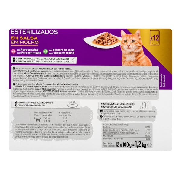 Bocaditos en salsa gato adulto Delikuit esterilizado