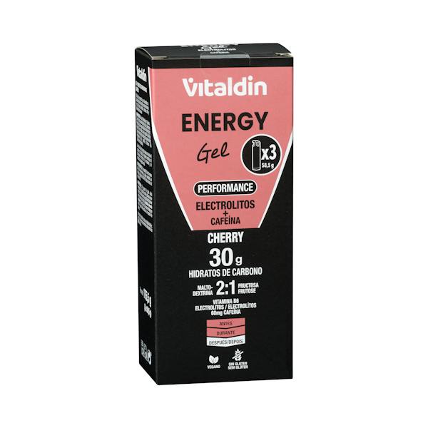 Imagen de Gel energético con cafeína y electrolitos Vitaldin sabor cherry