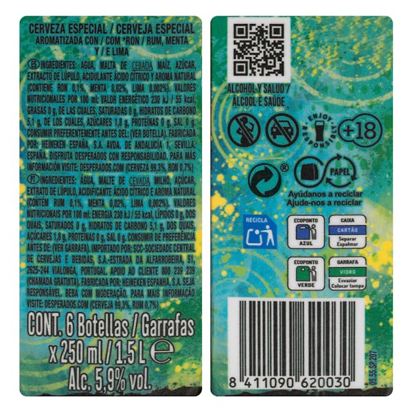 Cerveza sabor mojito Desperados