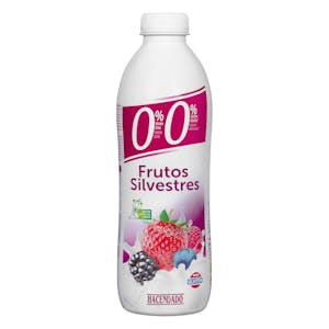 yogur líquido con fresa desnatado 0% m.g. 0% azúcares añadidos sin gluten