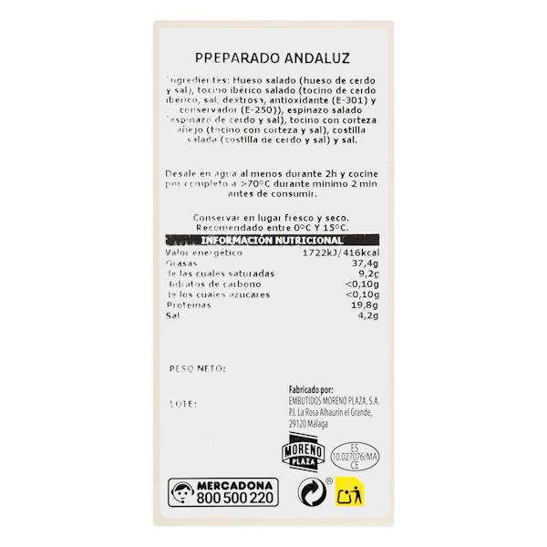 Etiqueta / ingredientes
