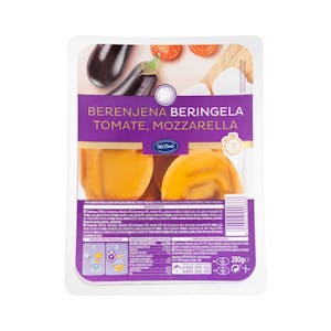 Redondos frescos berenjena, tomate y mozzarella Bel Canto