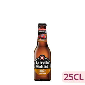 Cerveza 0,0% sin alcohol tostada Estrella Galicia