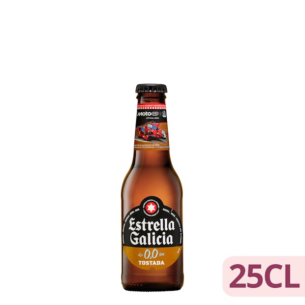 Cerveza 0,0% sin alcohol tostada Estrella Galicia