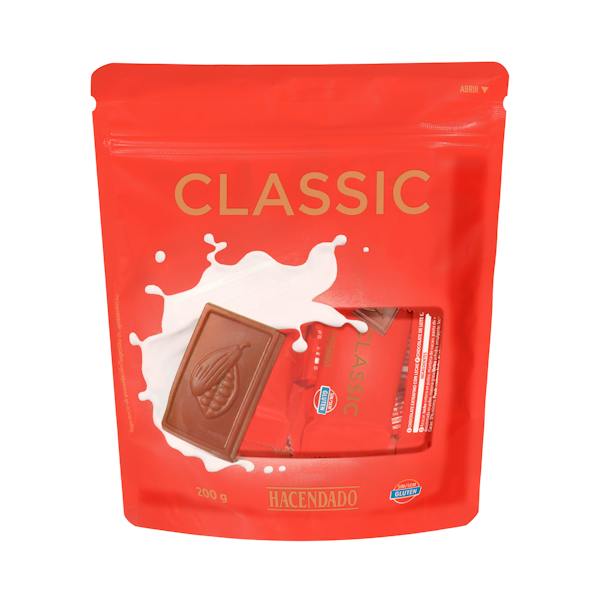 Imagen de Porciones de chocolate con leche classic Hacendado extrafino