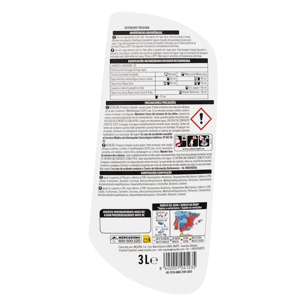 Detergente ropa Frescura Bosque Verde líquido