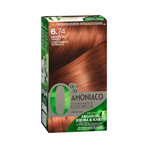 Coloración permanente 0% amoníaco 6.74 marrón cobrizo Colorcor