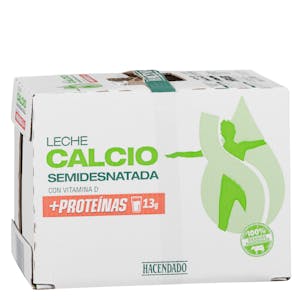 Leche semidesnatada calcio Hacendado